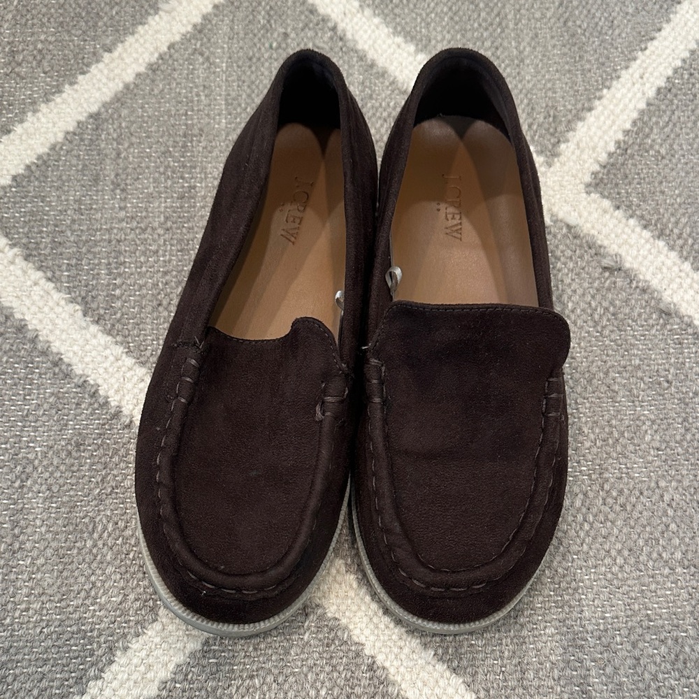 J. Crew Dark Brown Suede Loafers